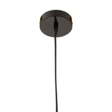 Black metal ceiling rose with hanging cable for pendant light
