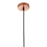 Copper ceiling rose with black pendant light cable for modern lighting fixture