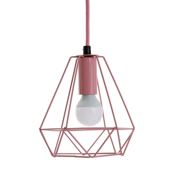 Beli Pink Metal Wire Pendant Light