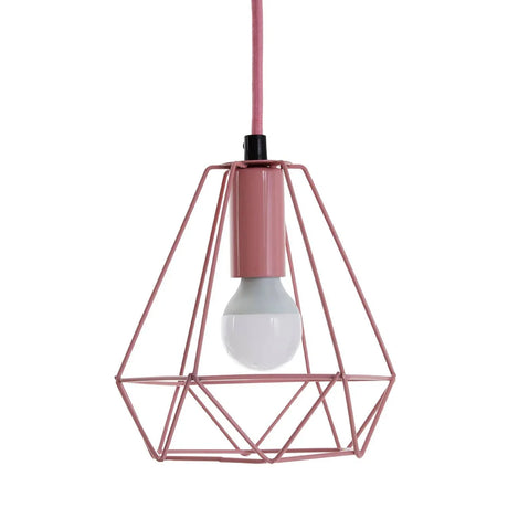 Beli Pink Metal Wire Pendant Light
