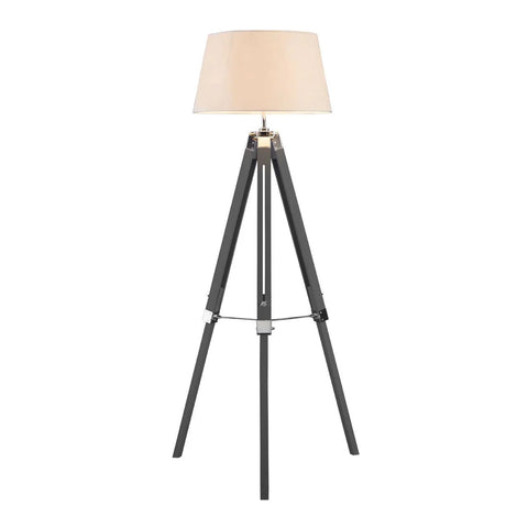 Modern Wood Tripod Floor Lamp