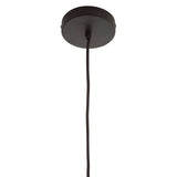 Black pendant light ceiling rose with fabric cable, modern lighting fixture detail