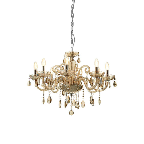 Cognac Crystal Glass Chandelier