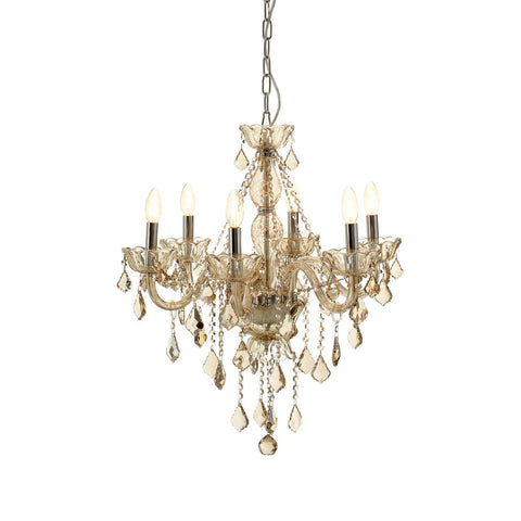 Cognac Crystal Glass Chandelier