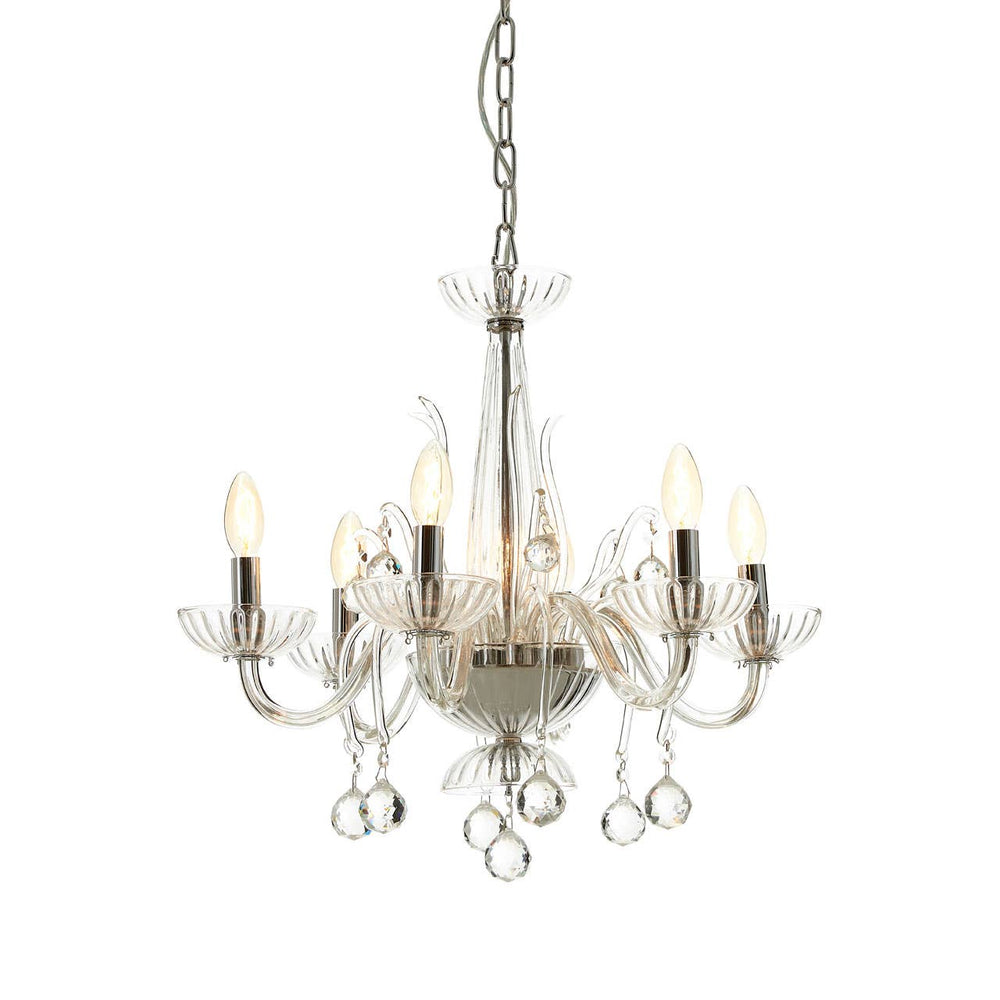 Crystal Glass Iron Chandelier