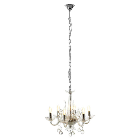 Crystal Glass Iron Chandelier