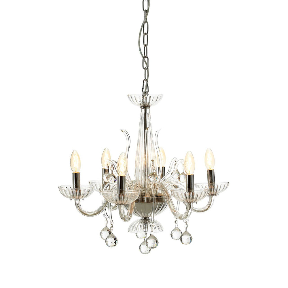 Crystal Glass Iron Chandelier