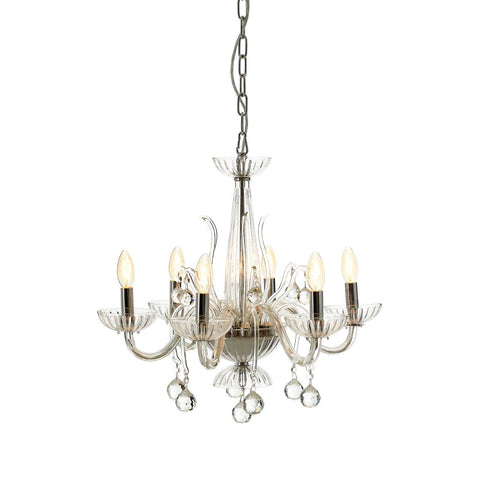 Crystal Glass Iron Chandelier
