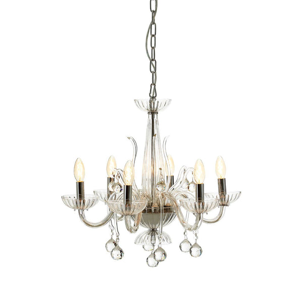 Crystal Glass Iron Chandelier