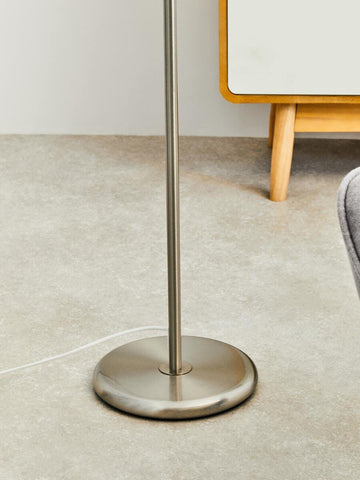 Monochrome Waffle Drum Floor Lamp