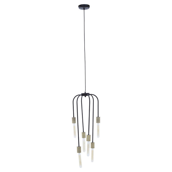 Modern Black Rod Pendant Light
