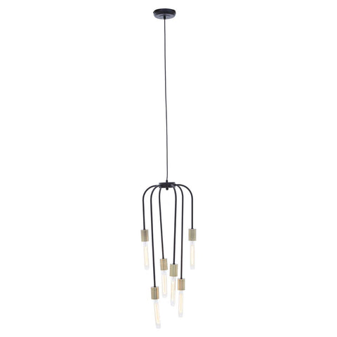 Modern Black Rod Pendant Light