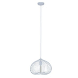 Lavis 1 Bulb White Finish Pendant Light