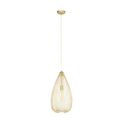 Modern Gold Wire Pendant Light
