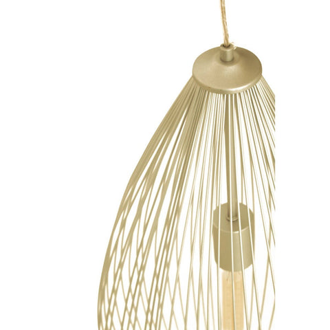 Modern Gold Wire Pendant Light