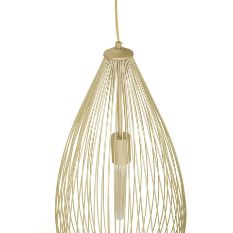 Modern Gold Wire Pendant Light