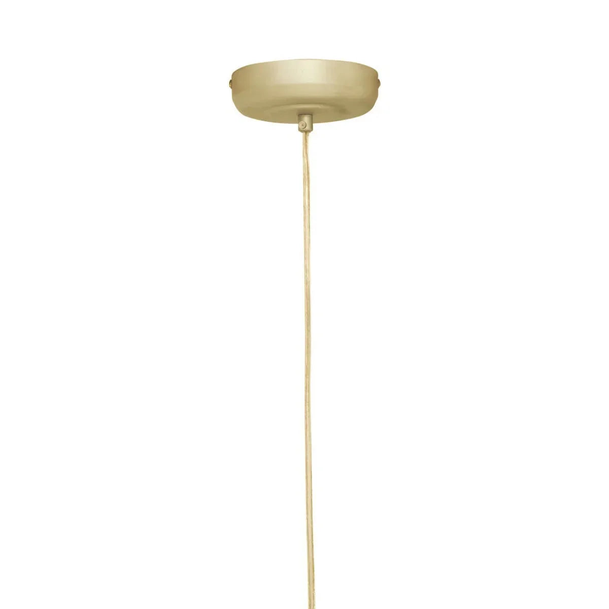 Gold ceiling rose with matching pendant light cord for pendant lighting installation