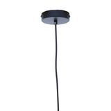 Black pendant light ceiling rose with cable, close-up against white background