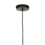 Black ceiling light canopy with hanging cord and modern round design