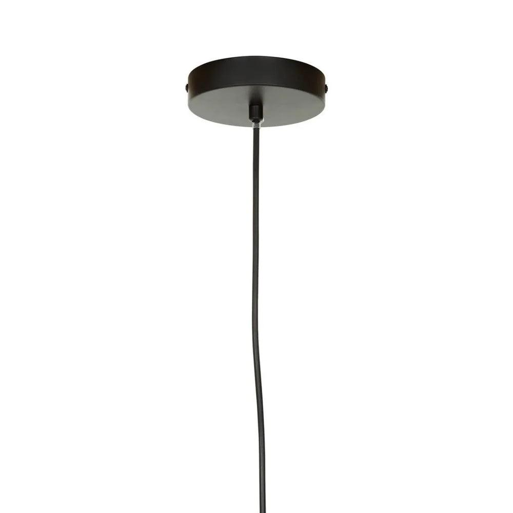 Black metal ceiling rose with pendant light cable for modern lighting fixture