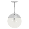 Sleek Chrome Globe Pendant Light