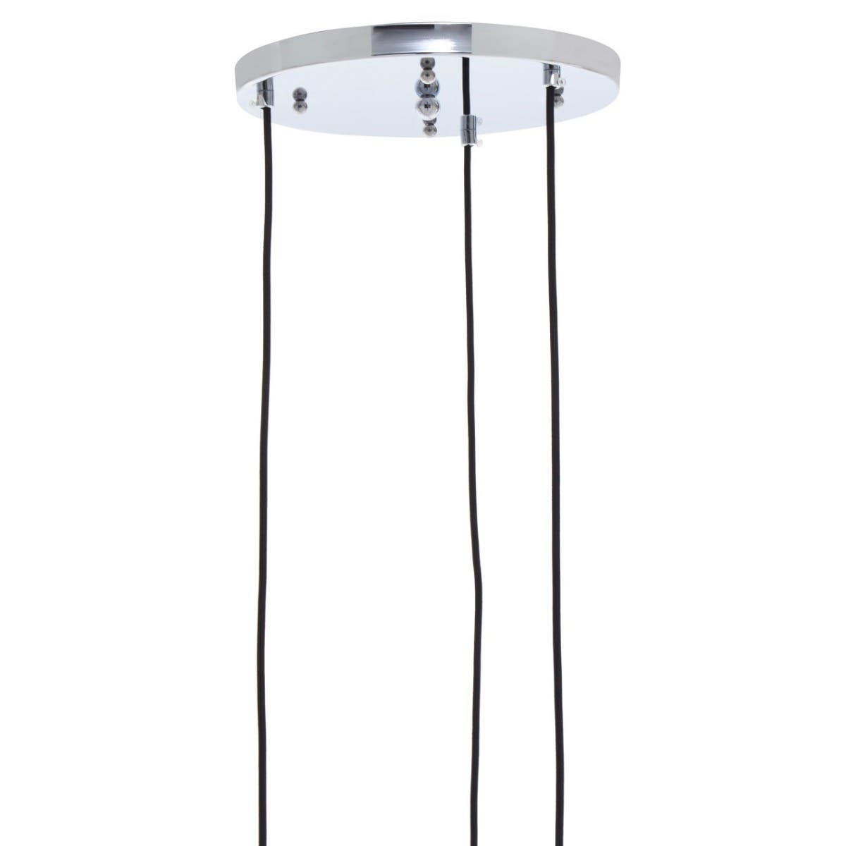 Chrome Globe Pendant Light Trio