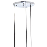Chrome Globe Pendant Light Trio