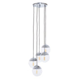 Modern Chrome Pendant Light Set