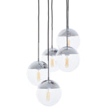 Modern Chrome Pendant Light Set