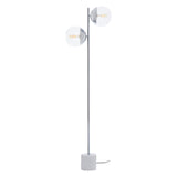Modern Chrome Glass Floor Lamp