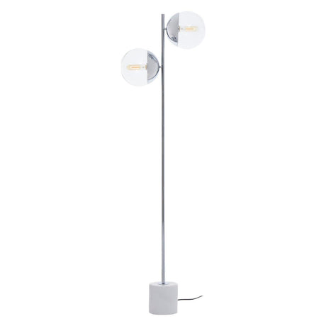 Modern Chrome Glass Floor Lamp