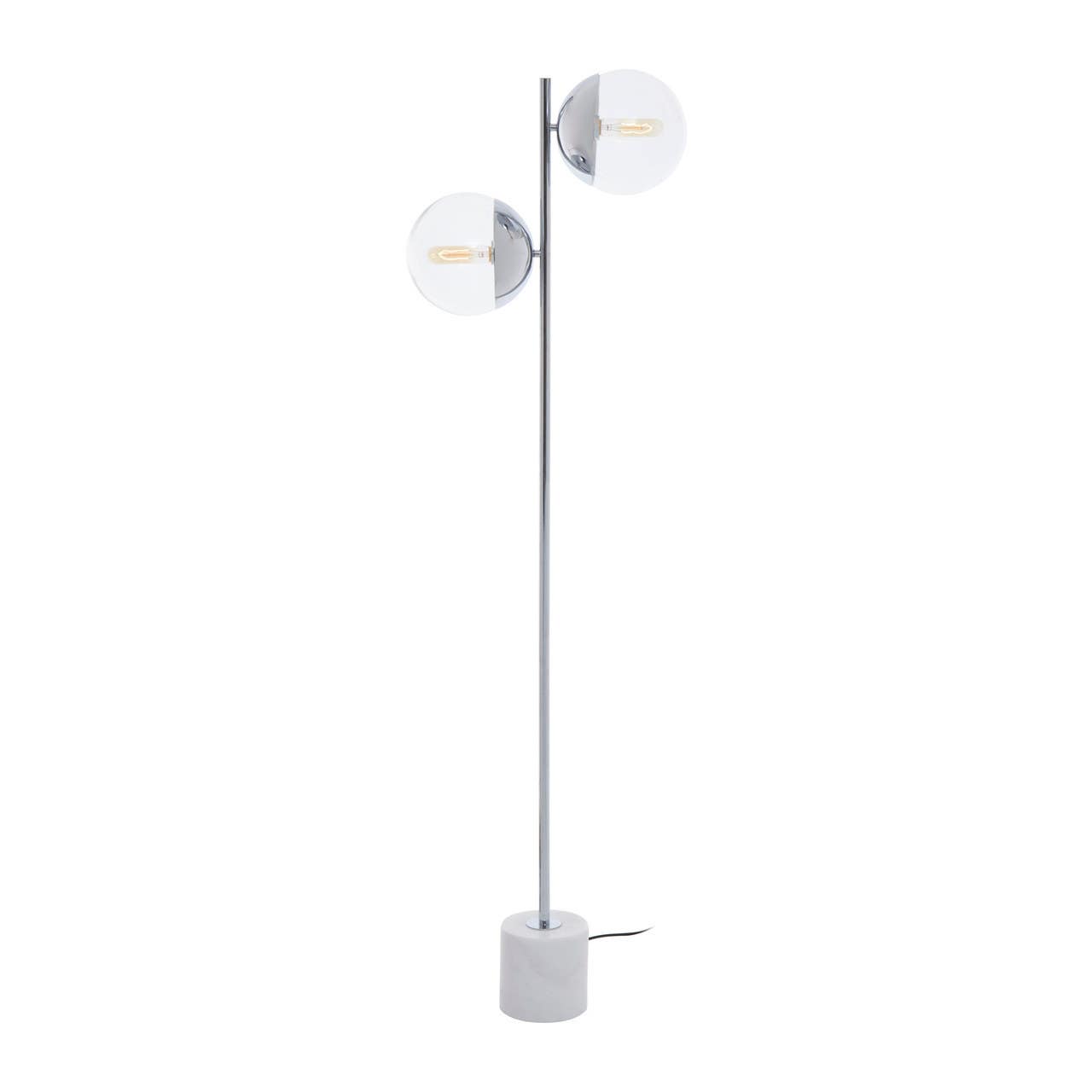 Modern Chrome Glass Floor Lamp