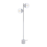 Modern Chrome Glass Floor Lamp