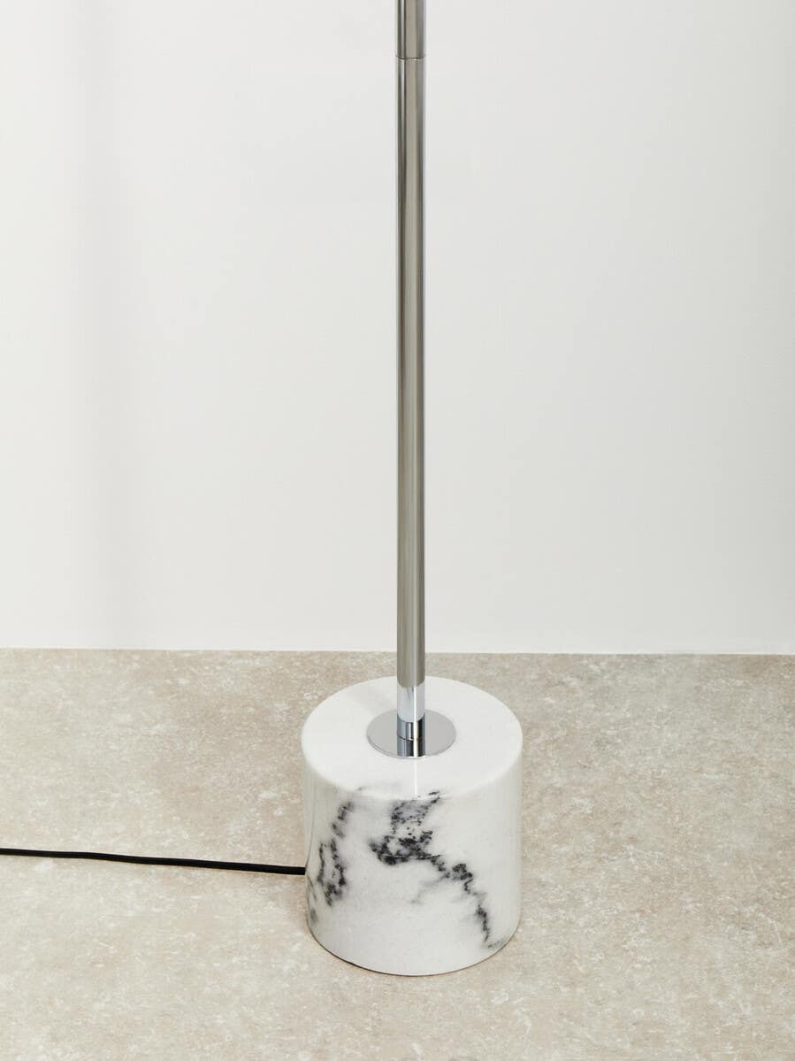 Modern Chrome Glass Floor Lamp