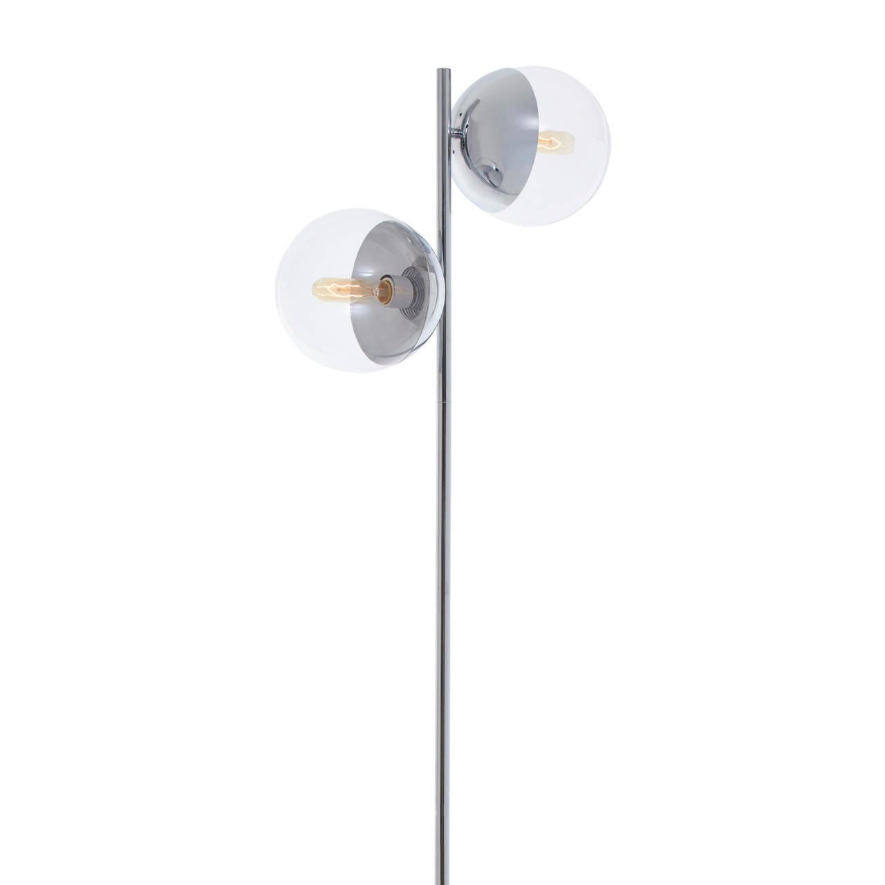 Modern Chrome Glass Floor Lamp