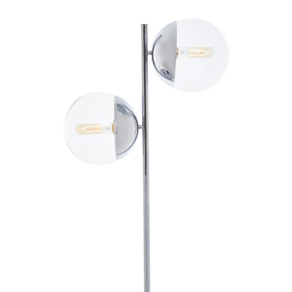 Modern Chrome Glass Floor Lamp
