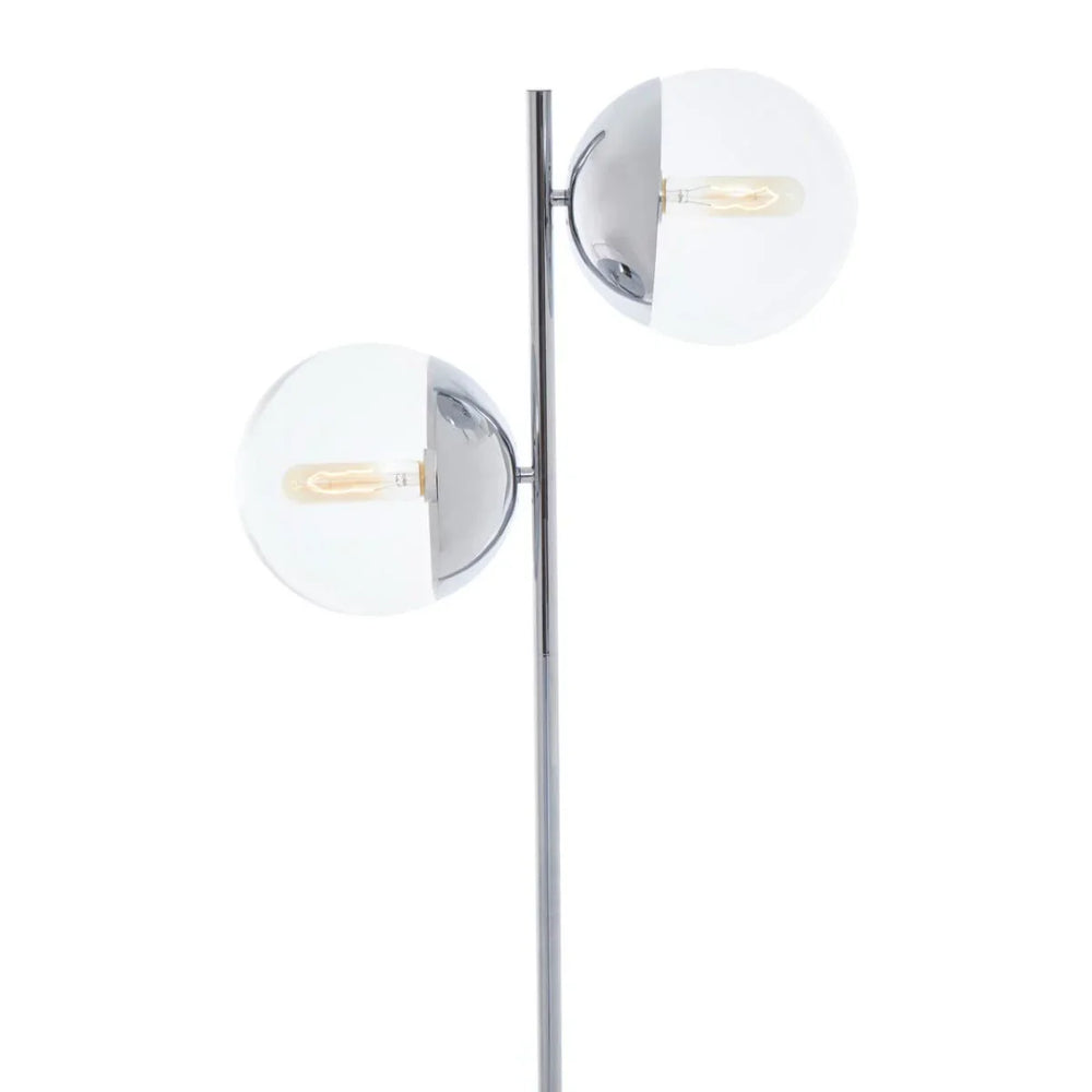 Modern Chrome Glass Floor Lamp