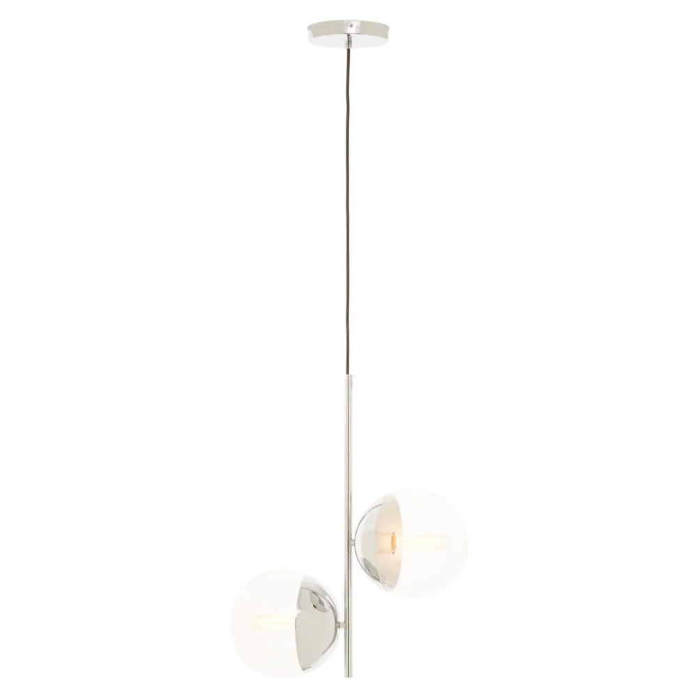 Modern Chrome Glass Pendant Light