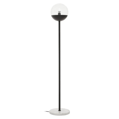 Sleek Metal Globe Floor Lamp