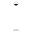 Sleek Metal Globe Floor Lamp