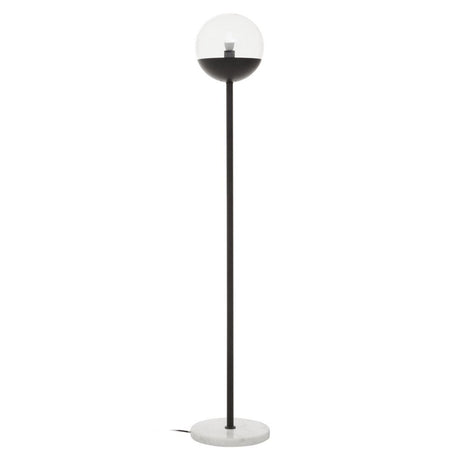 Sleek Metal Globe Floor Lamp