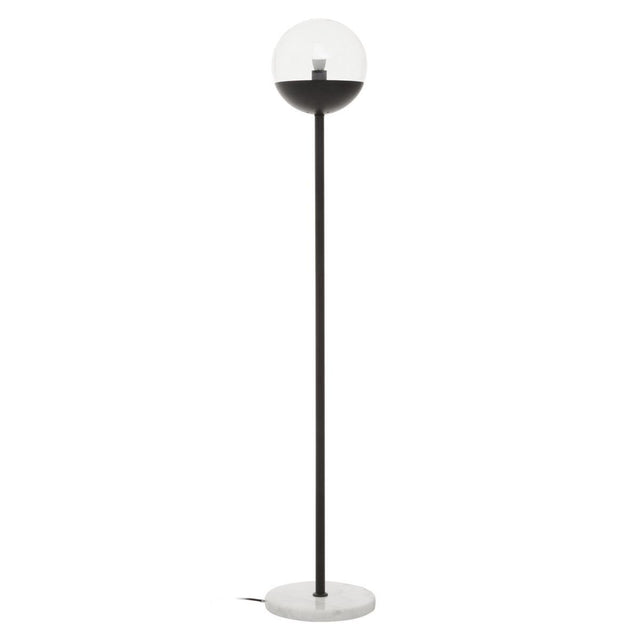 Sleek Metal Globe Floor Lamp