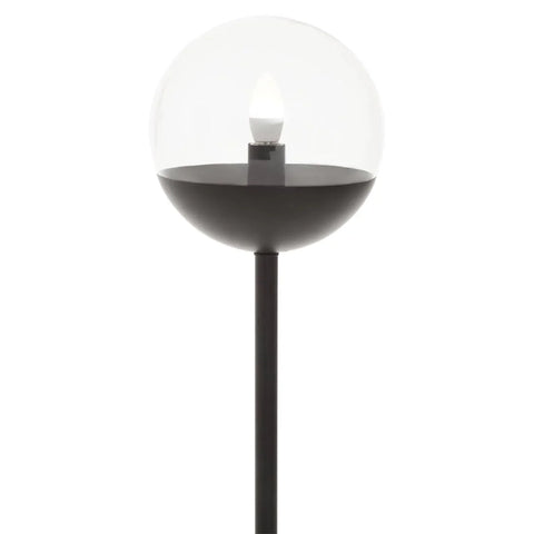 Sleek Metal Globe Floor Lamp