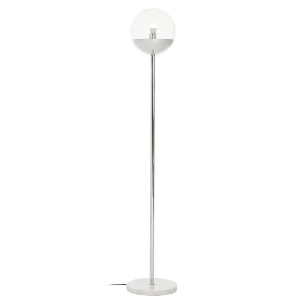 Modern Chrome Metal Floor Lamp
