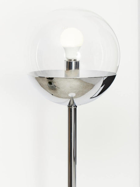 Modern Chrome Metal Floor Lamp
