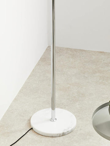 Modern Chrome Metal Floor Lamp