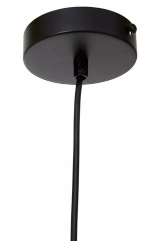 Matte black ceiling rose with pendant light cable for modern lighting fixture