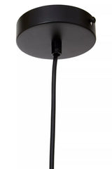 Matte black ceiling rose with pendant light cable for modern lighting fixture
