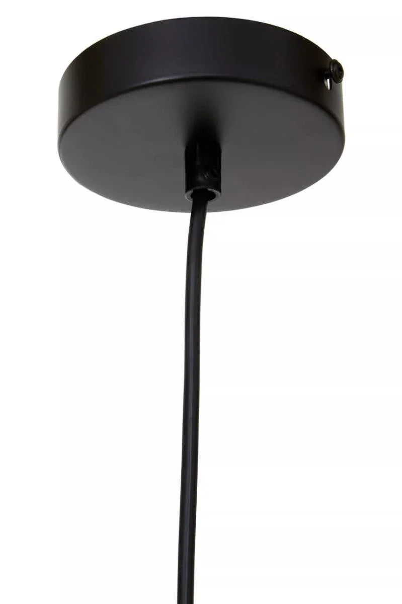 Matte black ceiling rose with pendant light cable for modern lighting fixture