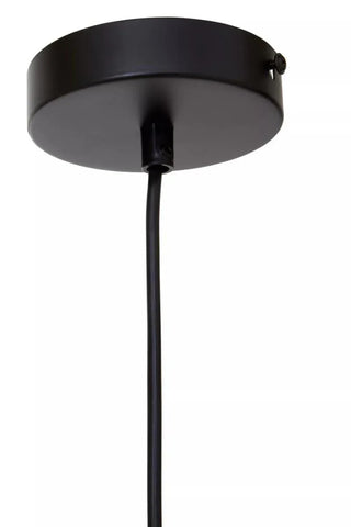 Black pendant light ceiling rose with attached cable and matte finish